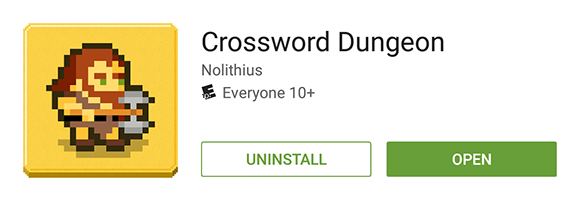 Crossword Dungeon Now Available for Android, Updated to 1.1.3 on iOS